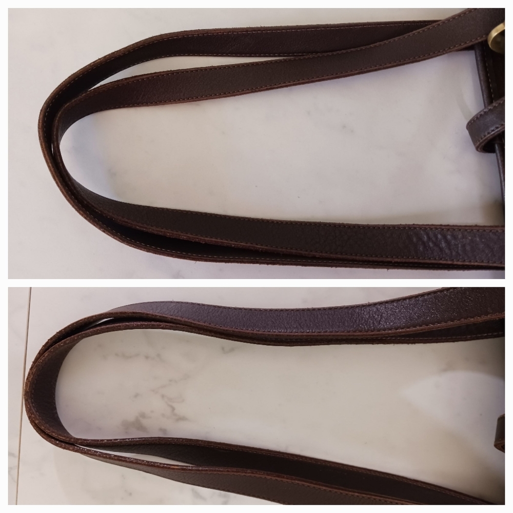 Vintage Dooney & Bourke Brown Leather Shoulder Bag - Picture 7 of 10